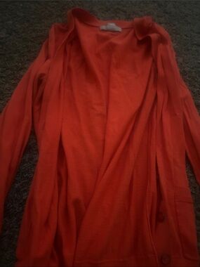 Banana Republic Orange Open Front Cardigan